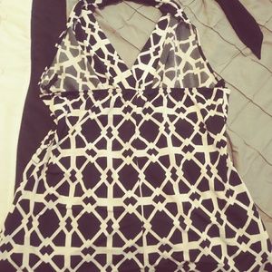 M.K.M Black and White Halter Top.